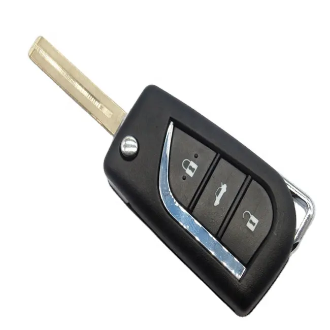 Good Quality Flip Folding Remote Key Shell for Toyota Levin Camry Reiz Highlander Corolla Key Case Toy40 2 3 Buttons