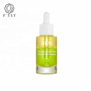 Özel etiket çok etkili çift katman 2 in 1 nemlendirici yüz uçucu yağ Anti pigmentasyon avokado + Aloe Vera yüz serum - Product Image 2