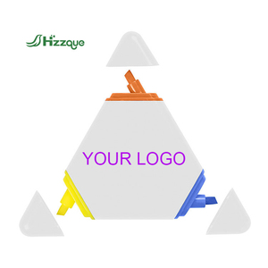 批发定制迷你荧光笔记号笔套装可爱三角荧光笔带斜笔尖学校使用Logo印记 - Product Image 1