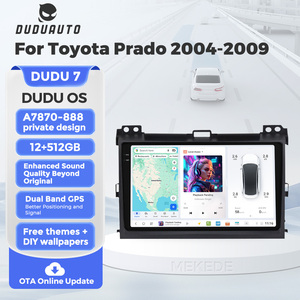 חם duduauto uis7870 תדר כפול gps מכונית רדיו אנדרואיד מכונת מדיה אנדרואיד מכונית-לשחק עבור טויוטה לנד סיירת קרקע סיירת 120 2004-2009