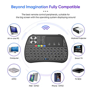 TopleoMINIキーボードA6音声制御リモートエアマウスLEDバックライト付きハンドヘルドキーボードセットトップボックスワイヤレスミニキーボード