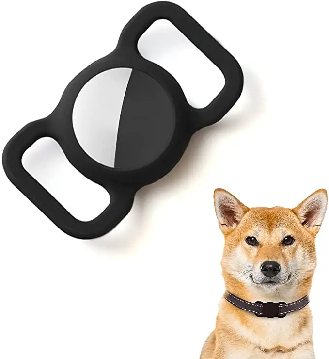 ホット販売ペット猫犬の首輪ストラップ航空タグアンチロストトラッカーアップル保護カバーエアタグ犬の首輪ホルダーシリコン