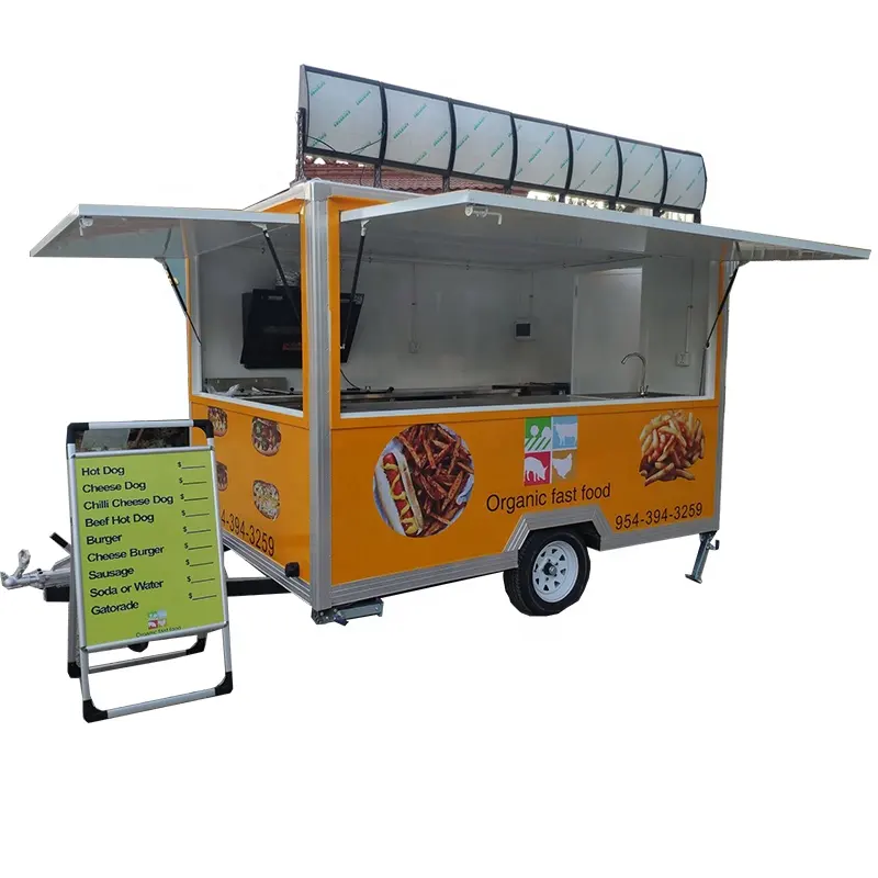 Nuova Zelanda Standard di Telefonia Mobile di Strada Fast Food Camion Cibo Cucina Camion Cibo Barbecue Camion Per Burger