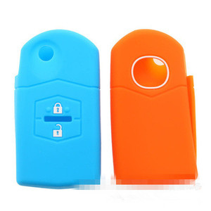 Colorful Flip Silicone Remote <strong>Key</strong> Fob Shell for <strong>Mazda</strong> 6 3 FAW Pentium B70 Two-button Flit Car <strong>Key</strong> - Product Image 3