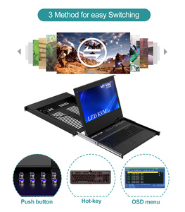 17.3&quot; LED HDMI <strong>KVM</strong> Console 16 Port + 16 Pack Cables, MT-VIKI 1U Rack <strong>KVM</strong> Console Drawer, 17.3 Inch <strong>LCD</strong> <strong>KVM</strong> <strong>Switch</strong> HDMI - Product Image 5