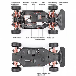 1/10 sürüklenme hızlanma RC araba yüksek hızlı 40km/s-70km/s 2.4G elektrikli uzaktan kumanda yarış hobi araba modeli erkek çocuk - Product Image 4