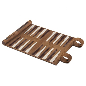 Nâu sợi nhỏ cuộn lên <span class=keywords><strong>backgammon</strong></span> làm bằng tay chất lượng cao tùy chỉnh cờ chính hãng da du lịch <span class=keywords><strong>rollup</strong></span> <span class=keywords><strong>backgammon</strong></span> Bộ - Product Image 1