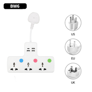 新到货3路4 Usb Pd英国3针电源电动扩展插座适配器墙壁电动扩展插座通用插座