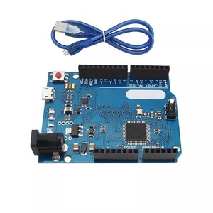Placa DE DESARROLLO <span class=keywords><strong>Leonardo</strong></span> <span class=keywords><strong>R3</strong></span> ATMEGA32U4 con cable de datos USB placa azul chip QFN compatible con kit de nivel de entrada - Product Image 1