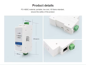 双串行端口通信服务器USR-DR302 Modbus网关以太网RS485/232 TCP转换器，带Modbus RTU到Modbus TCP - Product Image 4
