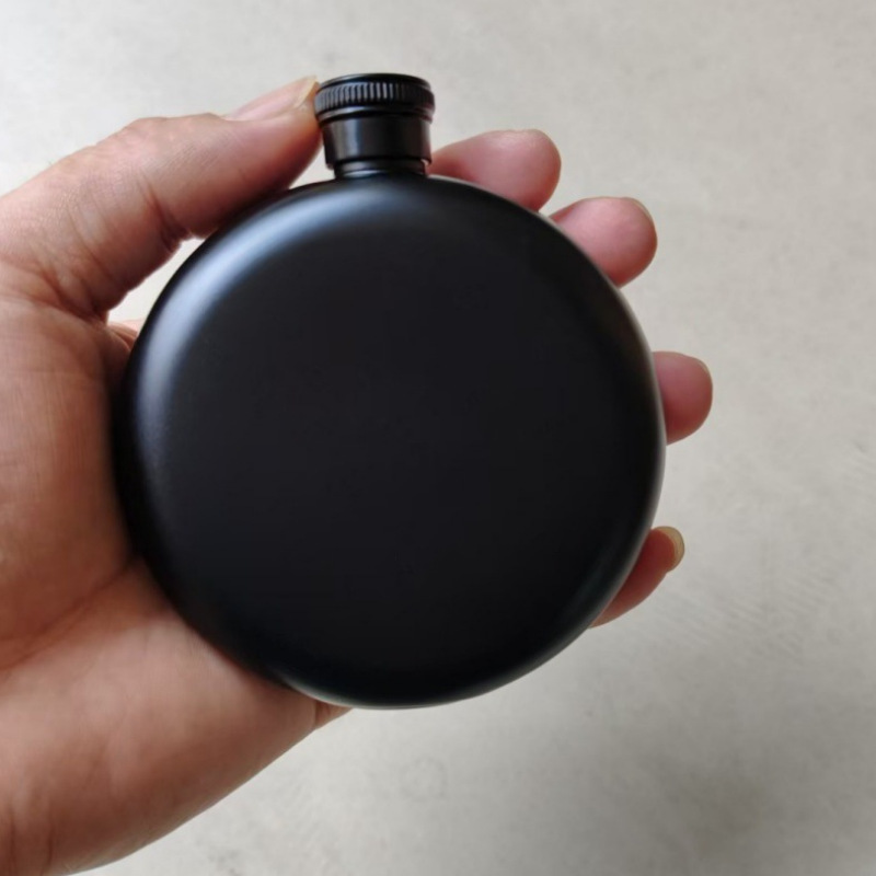 Avec couvercle noir-pot rond 5 oz 150 ml noir
