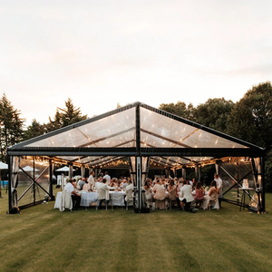Sang trọng trong suốt marquee tường kính lớn 10x30 lều đám cưới cho các sự kiện 100 người ngoài trời Kính lều - Product Image 2