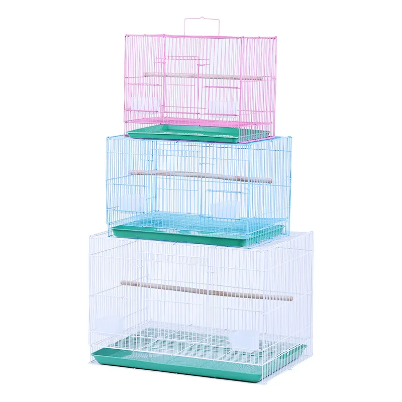 Cage pour animaux domestiques pliable, cage en métal bon marché, pour perruches à oiseaux, perroquets, enclos, vente en gros