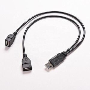 USB 2.0 a 1男性から2メスUSBデータ充电Yスプリッタケーブル - Product Image 2