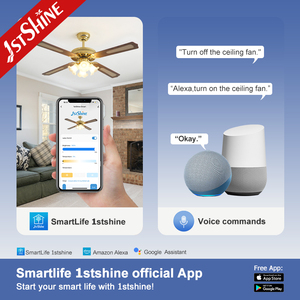 1stshine <strong>Ceiling</strong> <strong>Fan</strong> Light <strong>Classic</strong> 4 MDF Blades 52&quot; Gold Finish Fancy Luxury <strong>Ceiling</strong> <strong>Fan</strong> with 4 Light Kits