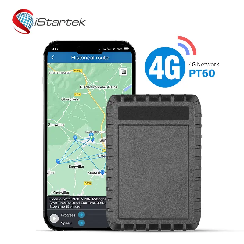 PT60 enorme capacità di 7800mah 10000mAh Batteria auto 4G GPS tracking da dispositivi iStartek GPS Tracker