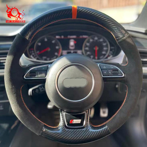 <span class=keywords><strong>Audi</strong></span> A7 A6 <span class=keywords><strong>S8</strong></span> A1 için profesyonel DIY özel el dikiş deri elmas direksiyon kılıfı