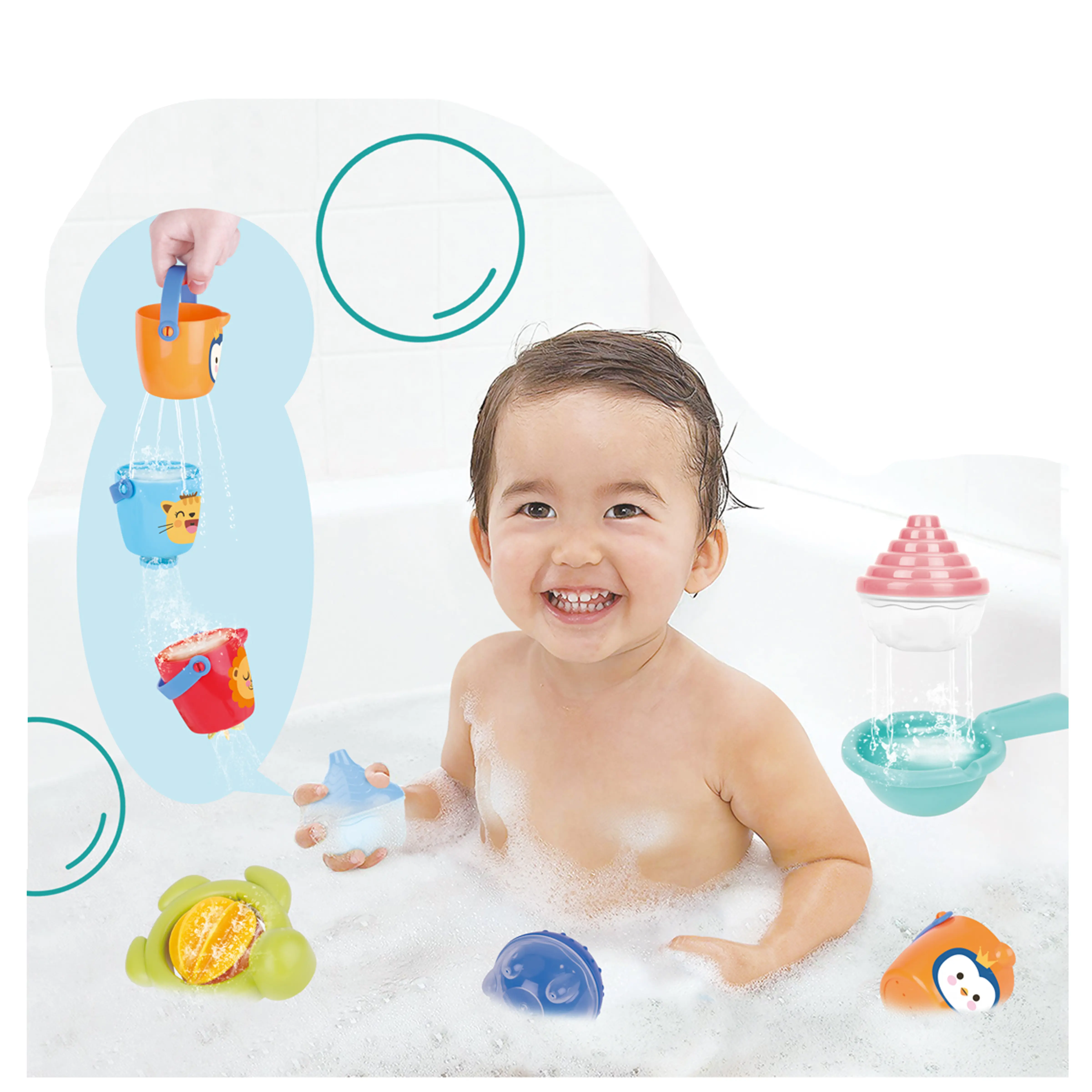 9 قطعة جيت دش استحمام الطفل الأطفال حمام اللعب الصيف الداخلية في الهواء الطلق لعب