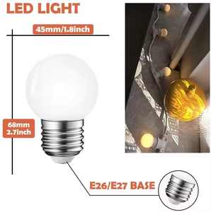 G45 G16 <strong>LED</strong> Filament Bulb <strong>12V</strong> E14 E27 <strong>E26</strong> Spherical Frosted Porcelain Bulb Dimmable Warm White 2700K 3000K <strong>LED</strong> Light Bulb - Product Image 6