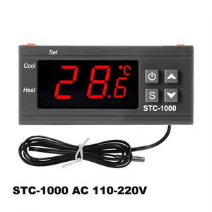 Controlador de temperatura LED Digital para calefacción, termostato centígrado de refrigeración, salida de 2 relés con sonda de Sensor NTC, 12V, 24V - Product Image 2