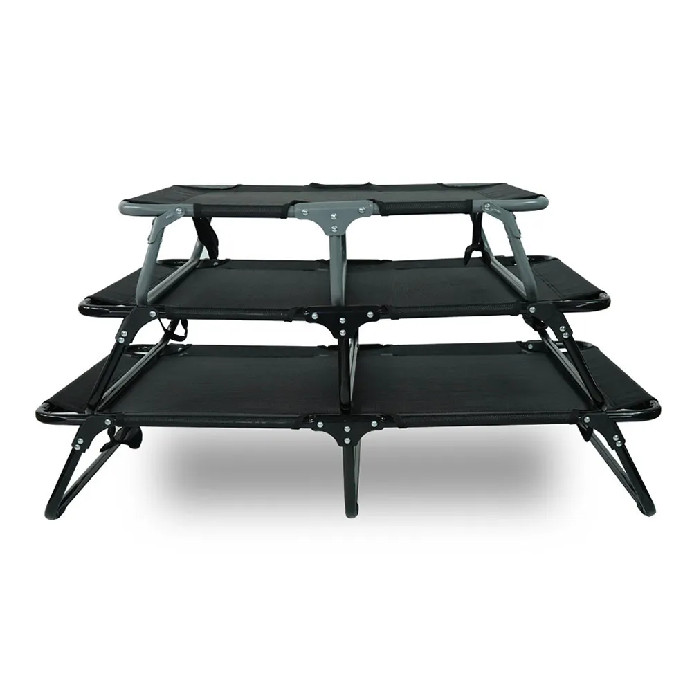 ZMaker Portable Raised Dog Bed for Indoor & Outdoor Use Elevated Sterling Mesh Elevated Dog Bed