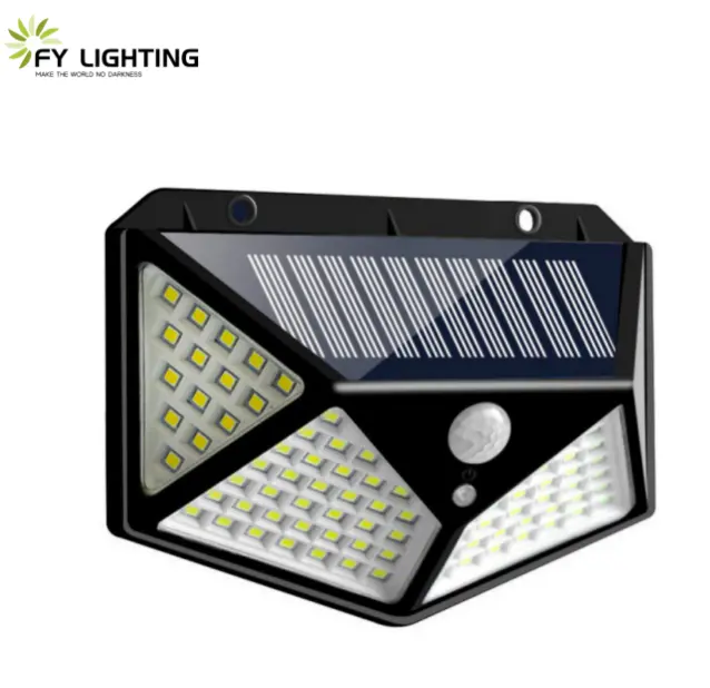 Led Outdoor Solar Wall Lamp Garden Luces Led 30W Luces Solares IP65 Price Solar Light Waterproof Yard 100 SMD & COB