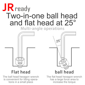 JRready AW-I1310 S2合金钢13PCS英制平/球头内六角钥匙L扳手1套 - Product Image 3