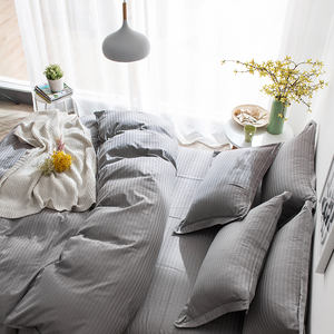 מצעים מלון כותנה קלאסי להגדיר פס ציפית פס ארוג וכיסוי כיסוי חוט 300tc לספור כל העונה מספר צבעים - Product Image 1