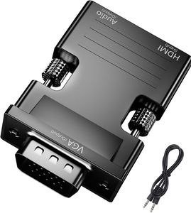 HD to VGA Adapter HD to VGA <strong>Audio</strong> <strong>Output</strong> Cable <strong>Computer</strong> Set-top Box Converter Connector Adapter