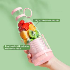 Meyve sıkacağı bardağı suyu sallar ve Smoothies 350ml Mini Blender için Led ekran ile Usb şarj edilebilir pil ev spor için açık
