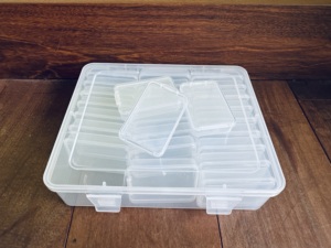 DIY小透明塑料珠种子丸美甲指甲存储容器和组织器透明盒，带铰链盖 - Product Image 2