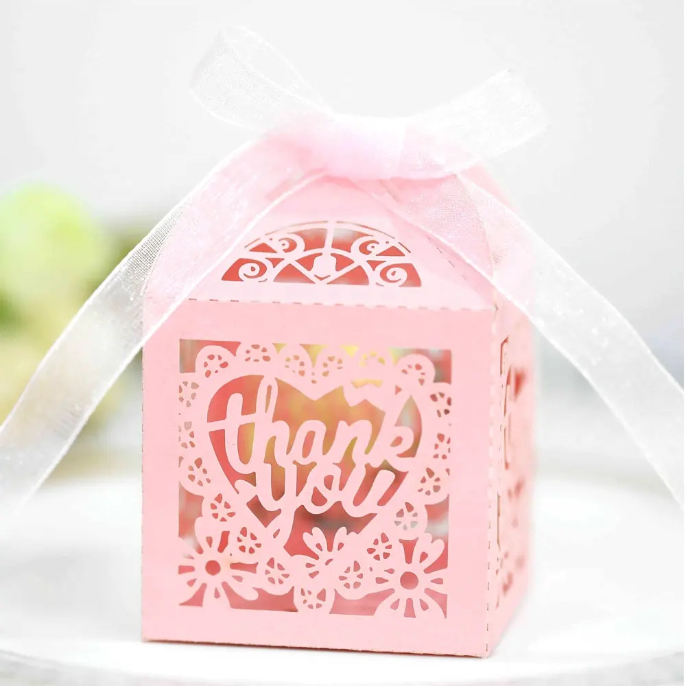 편지 감사 심장 리본 광장 사탕 초콜릿 포장 상자 웨딩 아기 생일 장식