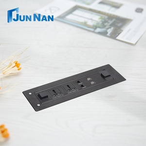 3 tomacorrientes y 2 puertos USB Enchufe emergente de escritorio Caja de conexión de carga de red NFC con enchufe de función de reunión de longitud de cable de 5m - Product Image 6