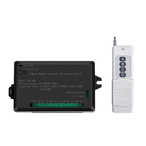 220 V 4 Kanäle elektronische Schalter mit Fernbedienung Lichtschalter für Beleuchtung 433 MHz Funkschalter - Product Image 1
