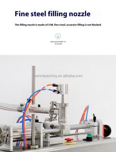 空気ピストン液体充填機シャンプーゲル水ワイン酢コーヒーオイル充填機
