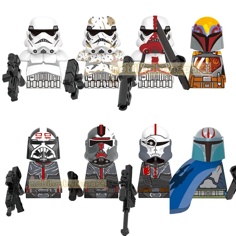 X0307 Imperial Incinerador Stormtrooper Clone Força 99 Crosshair Hunter Vizsla Troopers Guerras Espaciais Building Block Figura Brinquedo