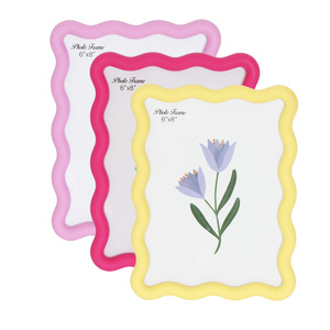 Yeni tasarım renkli dalga kalıp kesim ve UV baskı plastik çerçeve ile 6X8' Modern basit fotoğraf çerçevesi - Product Image 1