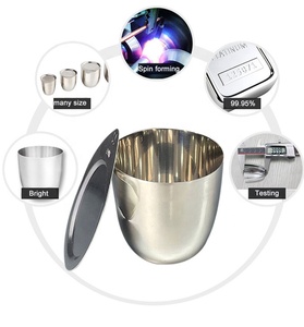 30ML 40ML 50ML 99.95% Purity <strong>Platinum</strong> Laboratory Ware <strong>Platinum</strong> <strong>Crucible</strong> for Soil Testing and Melting Glass - Product Image 1