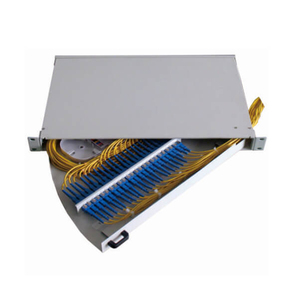 荣邦19 "1U侧拉出机架安装配线架光纤配线架ODF满载 - Product Image 1