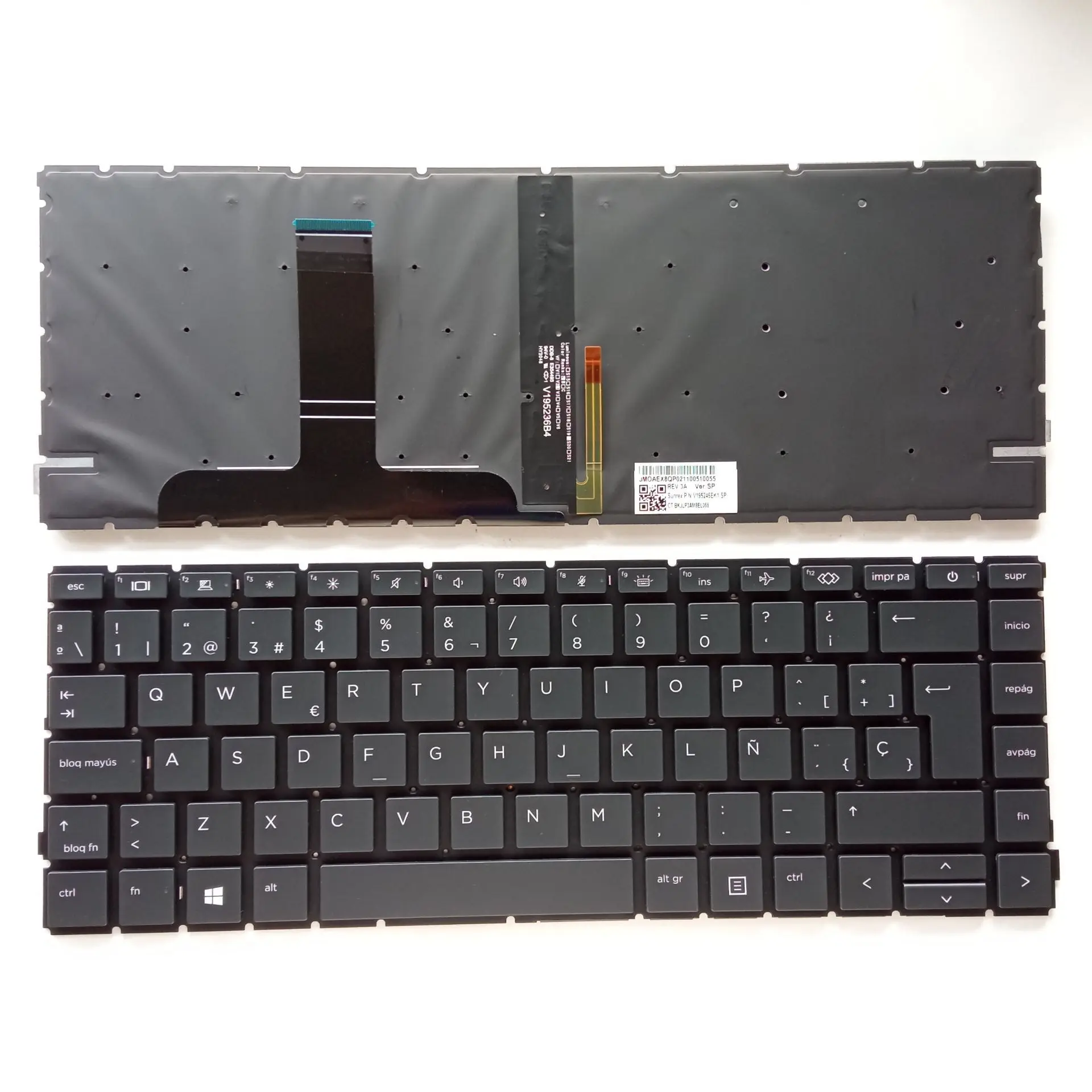 Reemplazo de teclado para HP ProBook 440 G8 445 G8, retroiluminado, sin marco, diseño español, nuevo
