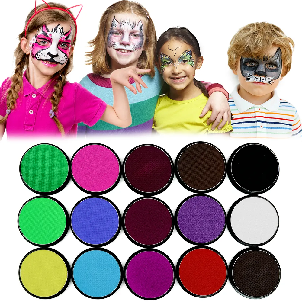 KHY EE. UU. Venta caliente 1 Color Mini OEM para niños Pintura Cuerpo y Kit de pintura facial