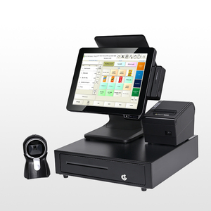 Tudo em um Touch Screen Market <span class=keywords><strong>Pos</strong></span> Terminal Sistema de caixa registradora com impressora e ScanNer Restaurantes Ponto de venda