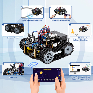 4WD Crawler Robot Car Kit Tank Track Drive Ultraschall-Hindernis vermeidung Intelligentes Fahrzeug zur Programmierung von STEM für Arduino - Product Image 4