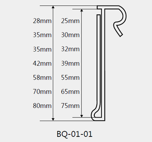 Wholesale PVC <strong>Flip</strong> Data Strips Price Tag Label Holder Ticket Holder for T <strong>Scan</strong> <strong>Hook</strong> - Product Image 4