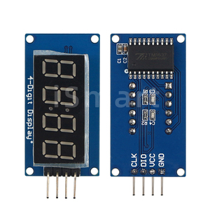 TM1637LEDディスプレイモジュール7セグメント4ビット0.36インチクロックREDアノードデジタルチューブ4シリアルドライバーボードパック - Product Image 1