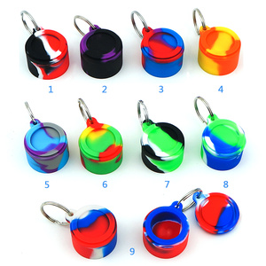 Wholesale <strong>Non</strong> <strong>Stick</strong> Key Chain 6ml Silicone Wax Oil <strong>Container</strong> Concentrate <strong>Container</strong> Rubber Jar Storage - Product Image 3