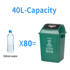 ราคา AF07311 ถังขยะถังขยะ 40L กรงขยะพลาสติก - Product Image 6