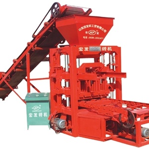 <strong>QTJ4</strong>-26D Efficient Concrete Hollow <strong>Block</strong> Brick Making <strong>Machine</strong> Vibration Method Gearbox Pump Bearing Core Model QT4 - Product Image 1