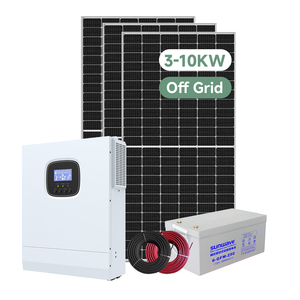 高效定制3KW 5KW 10KW Hygrid太阳能光伏电池板太阳能电池家用储能系统 - Product Image 1