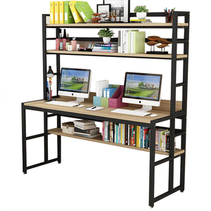 Modern Simple Home Office Cheap <strong>Computer</strong> Desks with Shelf Large Desktop 2 Person Students Study <strong>Table</strong> Simple Laptop PC <strong>Tables</strong>